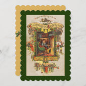 Vintage Noël Salutation Party Invitation (Devant / Derrière)