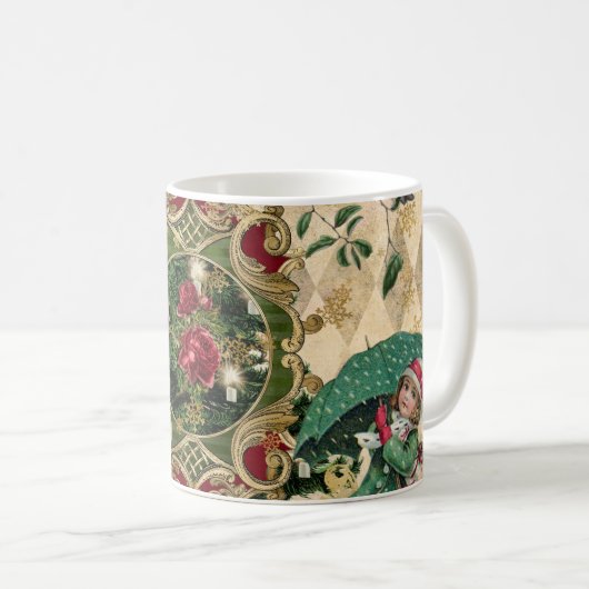 Vintage Noël Unique Mug Classic (Devant droit)