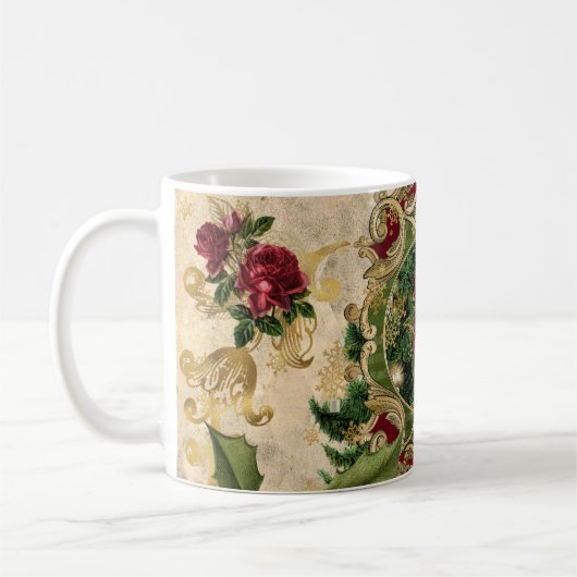 Vintage Noël Unique Mug Classic (Gauche)