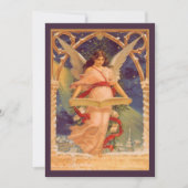 Vintage Noël Victorien Angel Bible Invitation (Devant)