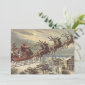 Vintage Noël Victorien Père Noël Invitation (Debout devant)