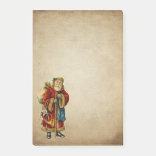 Vintage Noël Vieux Monde Père Noël Post-it Non