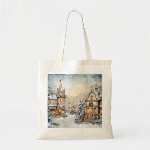 Vintage Noël Ville Sac fourre-tout de scène