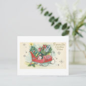 Vintage Noël "voeux de Noël" Carte à bascule (Debout devant)