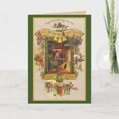 Vintage Noël Voeux Fold Carte (Devant)