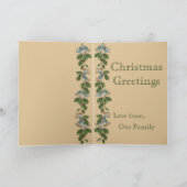 Vintage Noël Voeux Fold Carte (Intérieur)