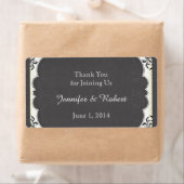 Vintage noir blanc Chalkboard Étiquette bouteille (En situation)