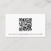 Vintage noir Carte de visite de monogramme (Dos)