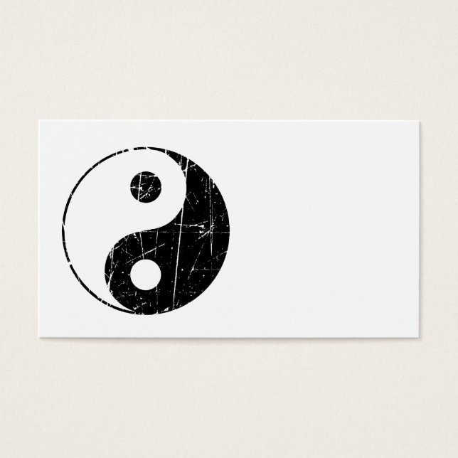 Vintage noir criqué Yin Yang (Devant)