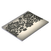 Vintage noir Dentelle beige Carnet Paris (Côté gauche)