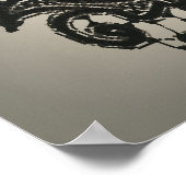 Vintage noir dentelle rose beige Paris Poster (Coin)