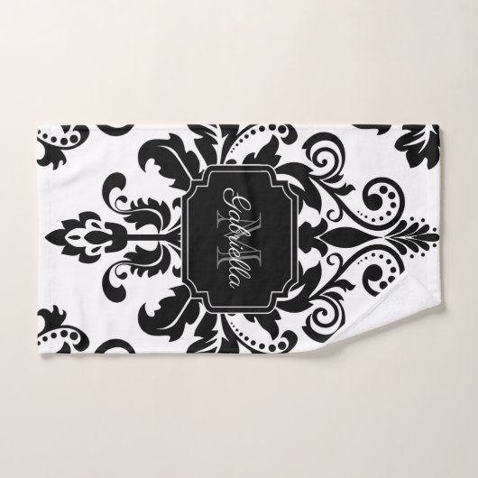 Vintage noir et blanc (Serviette à main)