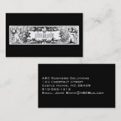 Vintage noir et blanc Cartes de visite uniques (Devant / Derrière)