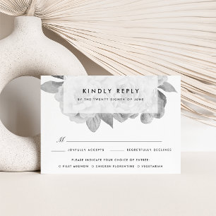 Vintage noir et blanc Floral Meice Choice RSVP