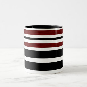 Vintage noir et rouge Motif rayures - Mug