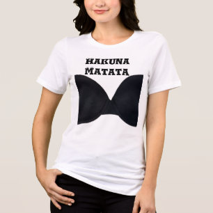 Vintage noir Hakuna Matata Designer Bra Tshirt