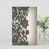 Vintage noir Lace beige Paris mode papeterie (Debout devant)