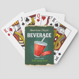 Vintage Nondescript Beverage Ad Pokerkaarten