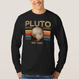 Vintage Nooit Pluto Vergeten Nerdy Astronomie Ruim T-shirt