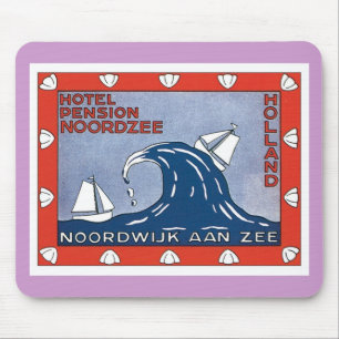 Vintage Noordwijk aan Zee Holland Muismat