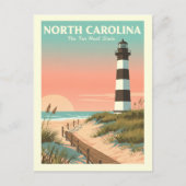 Vintage North Carolina Briefkaart (Voorkant)