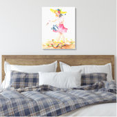 Vintage Nostalgic Girl en toile enveloppée dans le (Insitu(Chambre))