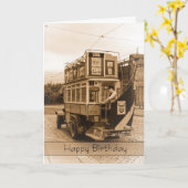 Vintage, Nostalgie, Carte d'Anniversaire Rétro - V (Fleur jaune)