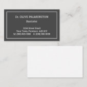 Vintage, nostalgique et Carte de visite classique (Devant / Derrière)