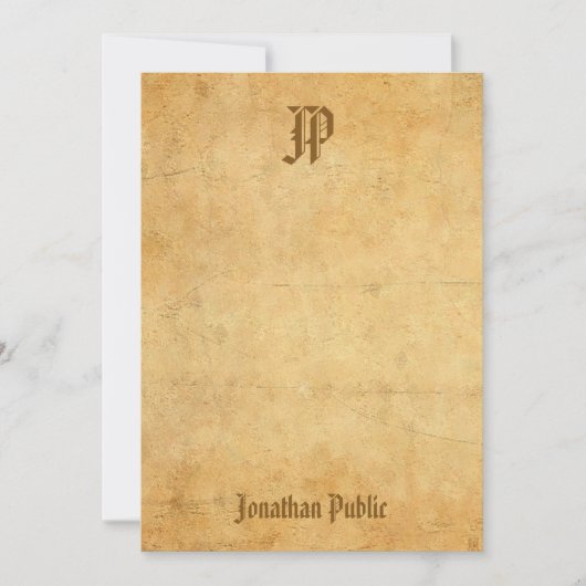 Vintage Nostalgique manuscrit Modèle de monogramme (Devant)