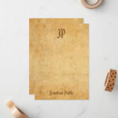 Vintage Nostalgique manuscrit Modèle de monogramme (Devant/Arrière en situation)