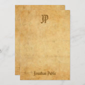 Vintage Nostalgique manuscrit Modèle de monogramme (Devant / Derrière)