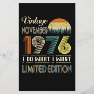 Vintage November 1976 What I Want Limited Edition Briefpapier