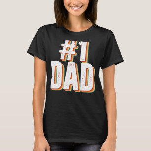 Vintage nummer één vader Vaderdag van zoon T-shirt