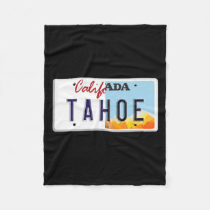 Vintage nummerplaat Lake Tahoe California Nevada Fleece Deken