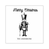 Vintage Nutcracker Merry Christmas Rubberstempel (Afrduk)