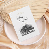 Vintage Oak Tree Elegant Save the Date Invitation