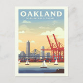 Vintage Oakland California Briefkaart (Voorkant)