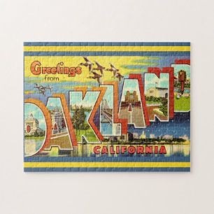 Vintage Oakland Californië 11x14 Legpuzzel