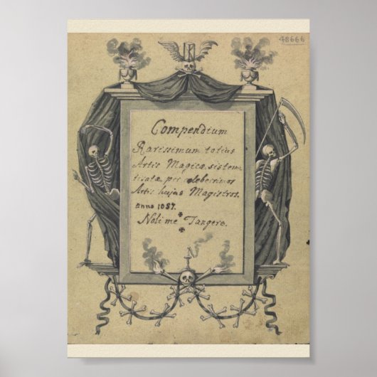 Vintage occulte symbolen Poster (Voorkant)