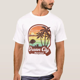 Vintage Ocean City Maryland Beach Souvenir Travel T-shirt