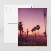 Vintage Oceanside Pier Travel Briefkaart (Voorkant / Achterkant)