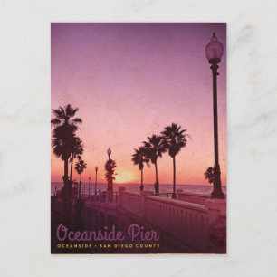 Vintage Oceanside Pier Travel Briefkaart