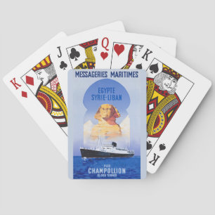 VINTAGE OCEANSTOMER REISPOSTER POKERKAARTEN