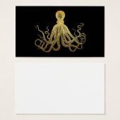 Vintage Octopus Gold Black Enk Côtier Nautique (Devant & derrière)