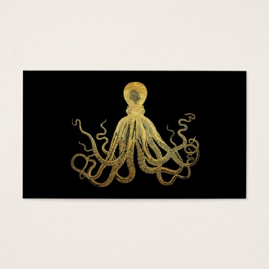Vintage Octopus Gold Black Enk Côtier Nautique (Devant)