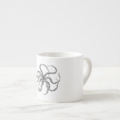 Vintage Octopus Sjabloon Espresso Kop (Voorkant rechts)