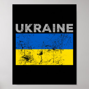 Vintage Oekraïne Oekraïense Vlag Trots 11 Poster