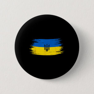 Vintage Oekraïne Oekraïense Vlag Trots 12 Ronde Button 5,7 Cm