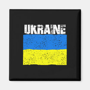 Vintage Oekraïne Vervallen Oekraïense Vlag Standaa Magneet