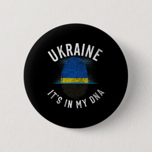 Vintage Oekraïne Vlag - Het Zit In Mijn DNA - Oekr Ronde Button 5,7 Cm
